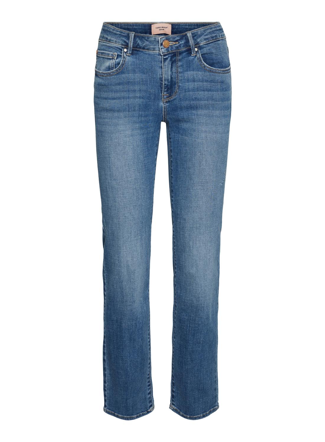 VMFLASH Jeans straight - Medium Blue Denim